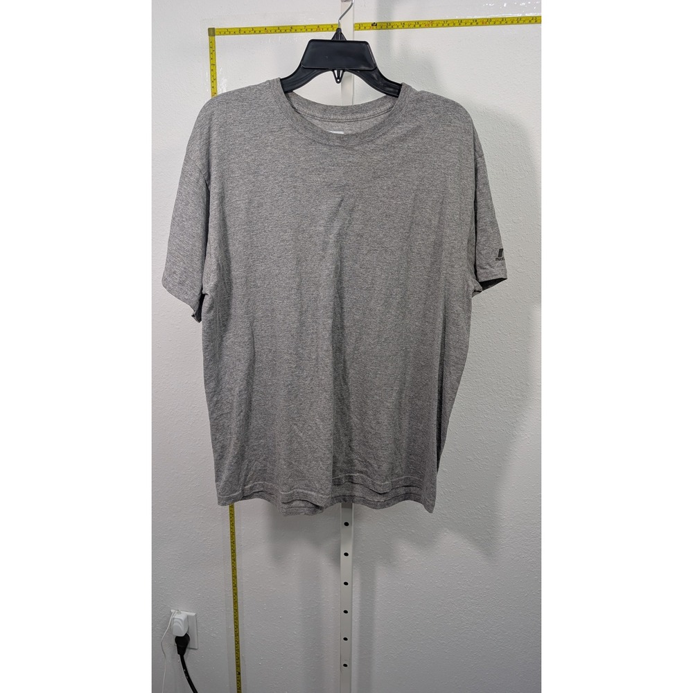Russell Athletic Mens T-Shirt Large Gray Heather Short Sleeve Crew Neck Cotton